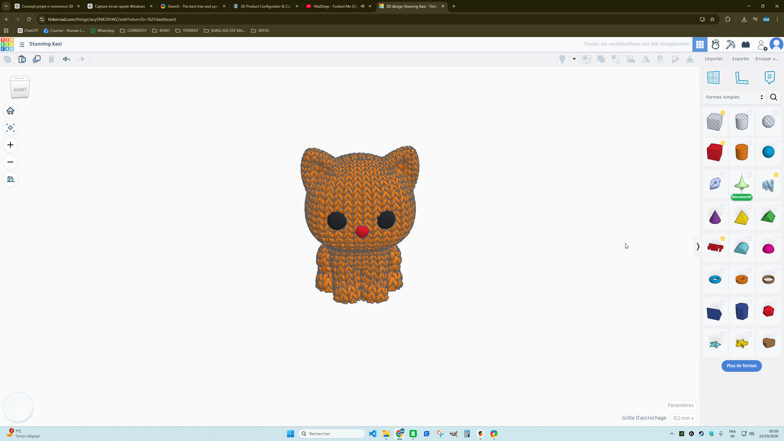 Chat 3D personnalisable vue 360